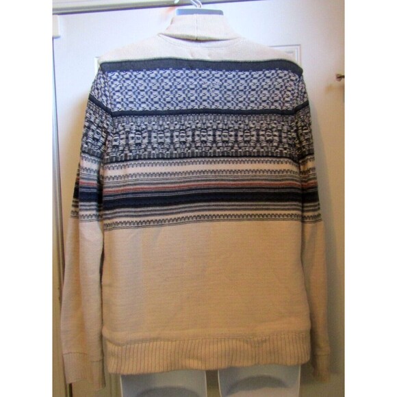 Lucky Brand Cardigan Sherpa Lined Southwestern Grandpa Sweater Shawl Collar L - Picture 3 of 6